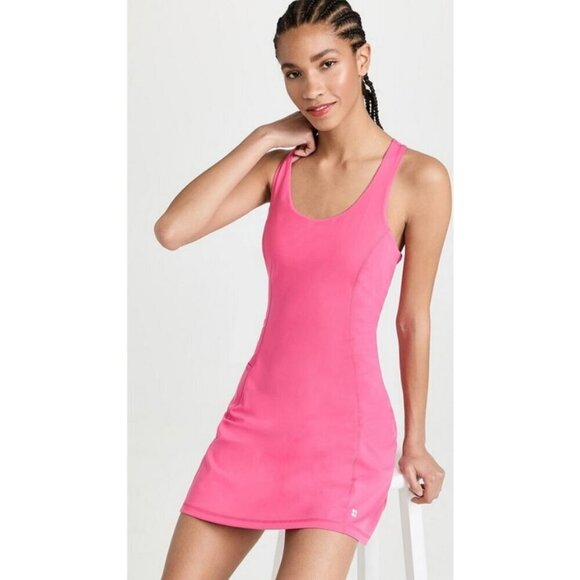 💕SWEATY BETTY💕 Power Workout Dress ~ Dahlia Pink UK Small = US 4-6 NWT - Picture 2 of 15